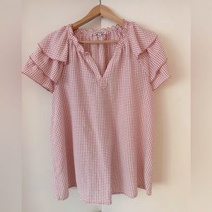 Gingham Flowy Nanette Lepore Blouse